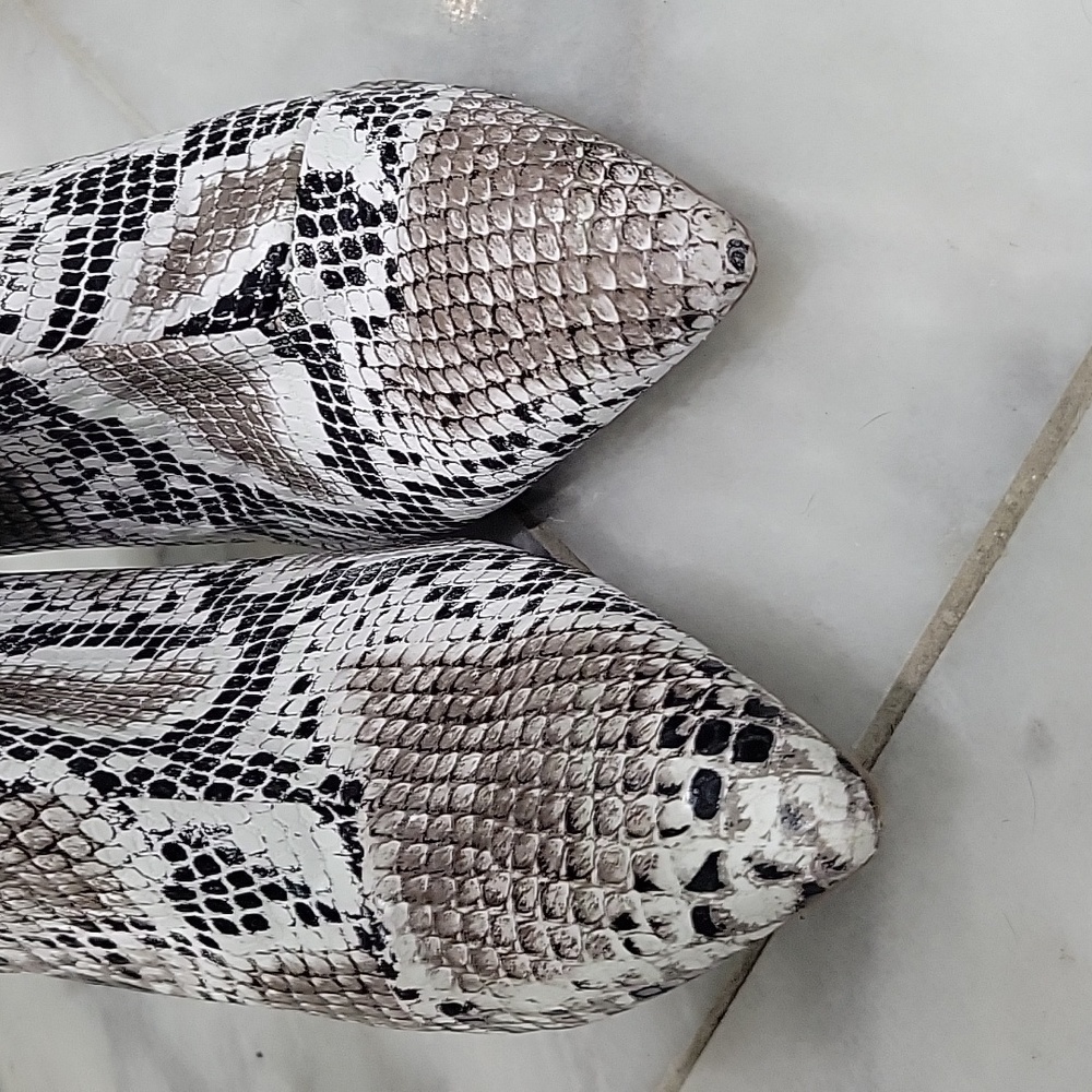 Snake Skin Python Print Thigh High Boots - image 8